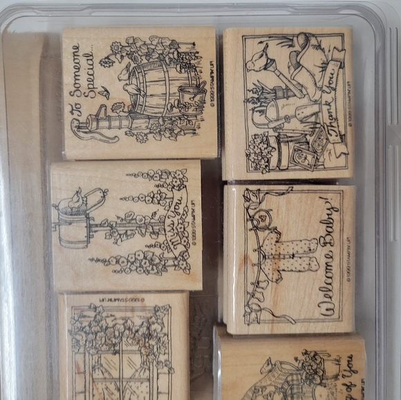 Stampin Up Feathered Friends Wooden Block Rubber Stamp Set - Picture 4 of 7